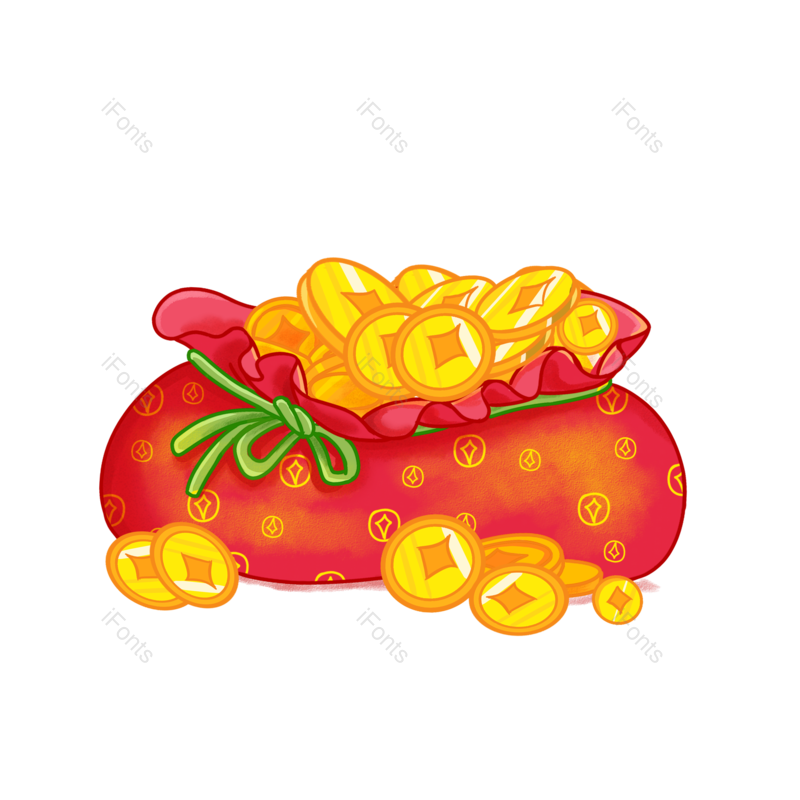 插画图片,金币元素,卡通素材PNG,卡通元素免抠素材